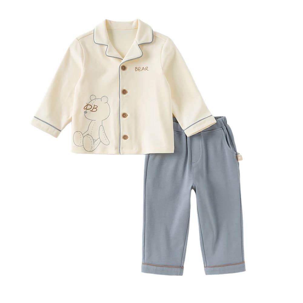 Dave Bella Children Autumn Spring Two-Piece Home Suits Long Sleeve Pants Pajamas Set Casual Boys Girls Clothes Set DB3253182
