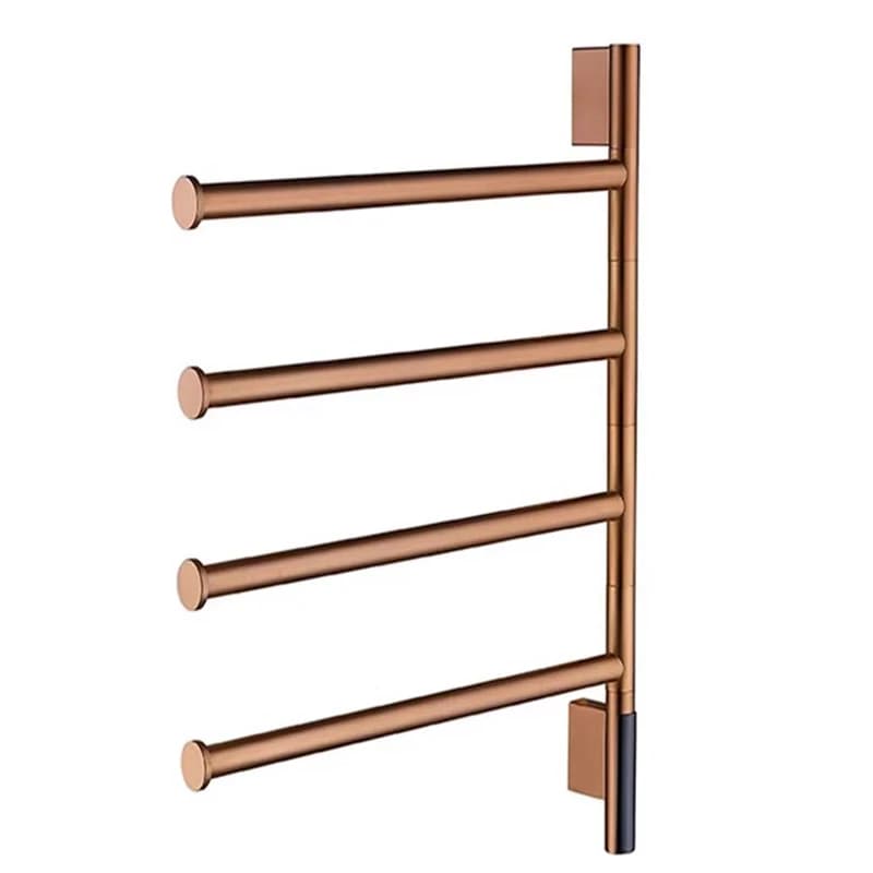 Bathroom Accessories Smart Electric Towel Rail Brushed Gold Stainless Steel Towel Warmer Touch Control Heated Towel Rack