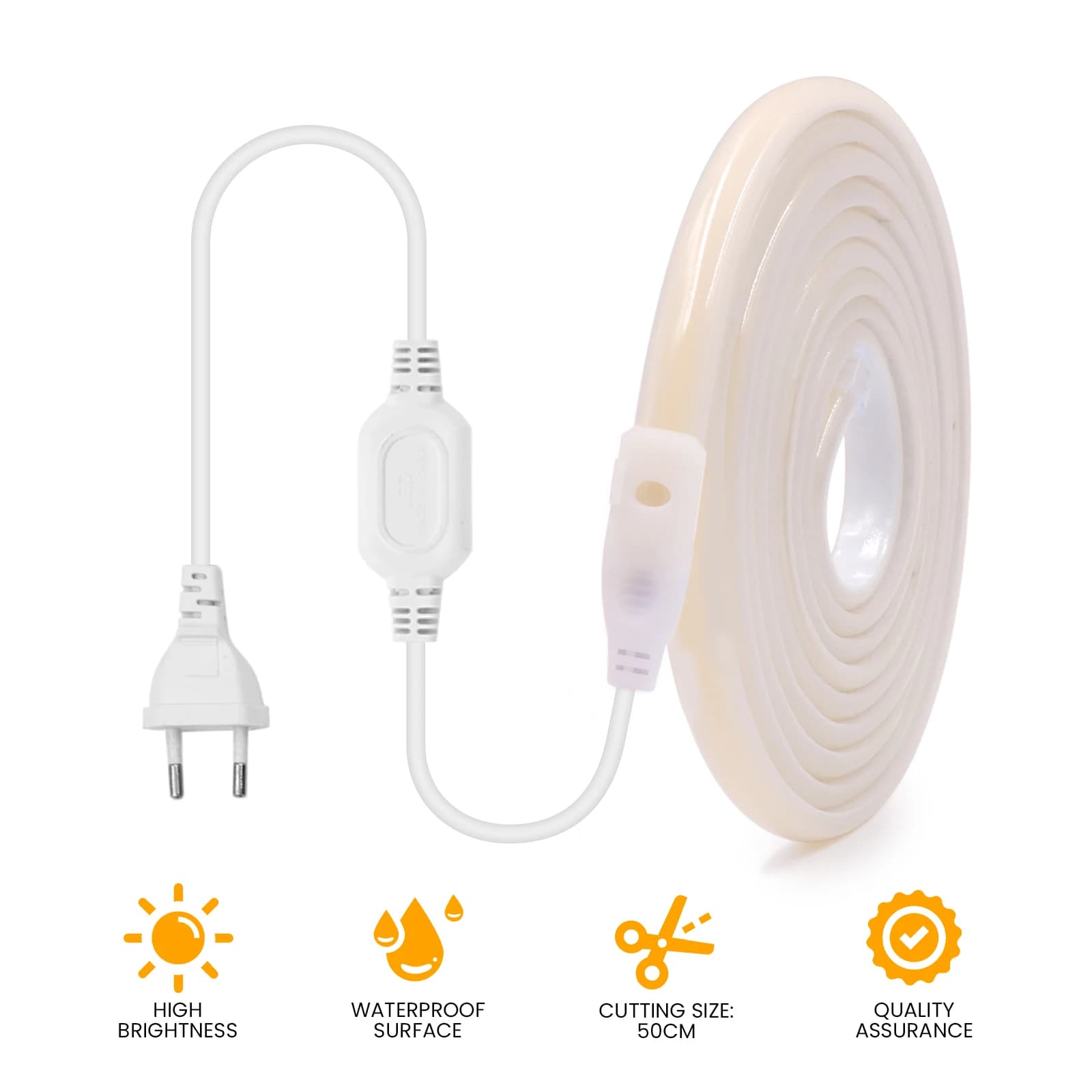 288LEDs/M COB NEON Light 220V 40M 35M 30M 25M 20M 15M 10M FOB Tape Ribbon EU UK Plug IP67 Waterproof Linear Lighting For Bedroom