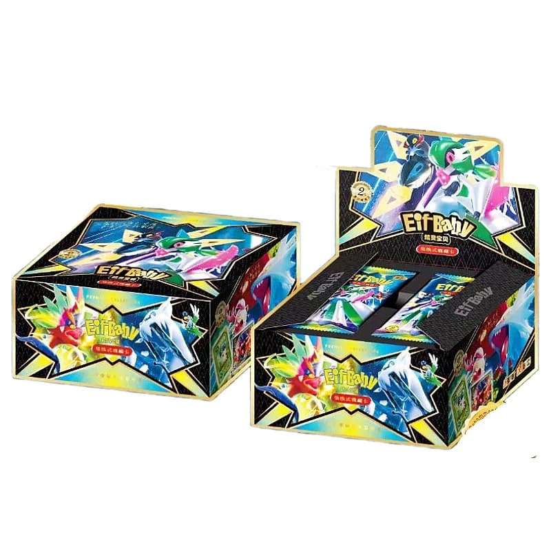 Pokemon Anime Game 30pcs Eif Card Luxury Pet Card Collection Exchange Gift Box Card Toys Children'S Hobbies Kid Christmas Gift
