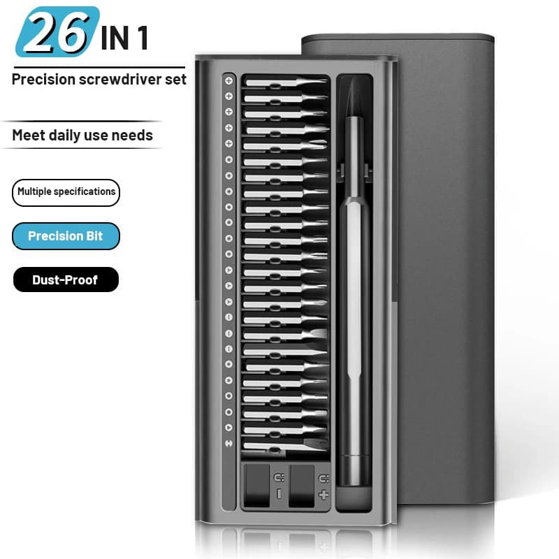 26 in 1 Precision Screwdriver Set Multifunctional Torx Phillips Magnetic Screw Driver Bits for Phone Laptop Mini Repair Tool