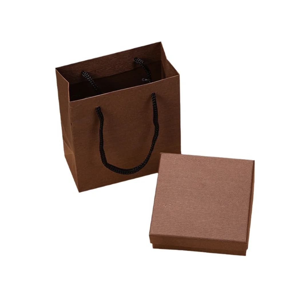 Retro Wood Grain Jewelry Box Earrings Necklace Ring Storage Case Bracelet Jewelry Gift Packaging Box Display Organizer 1pcs