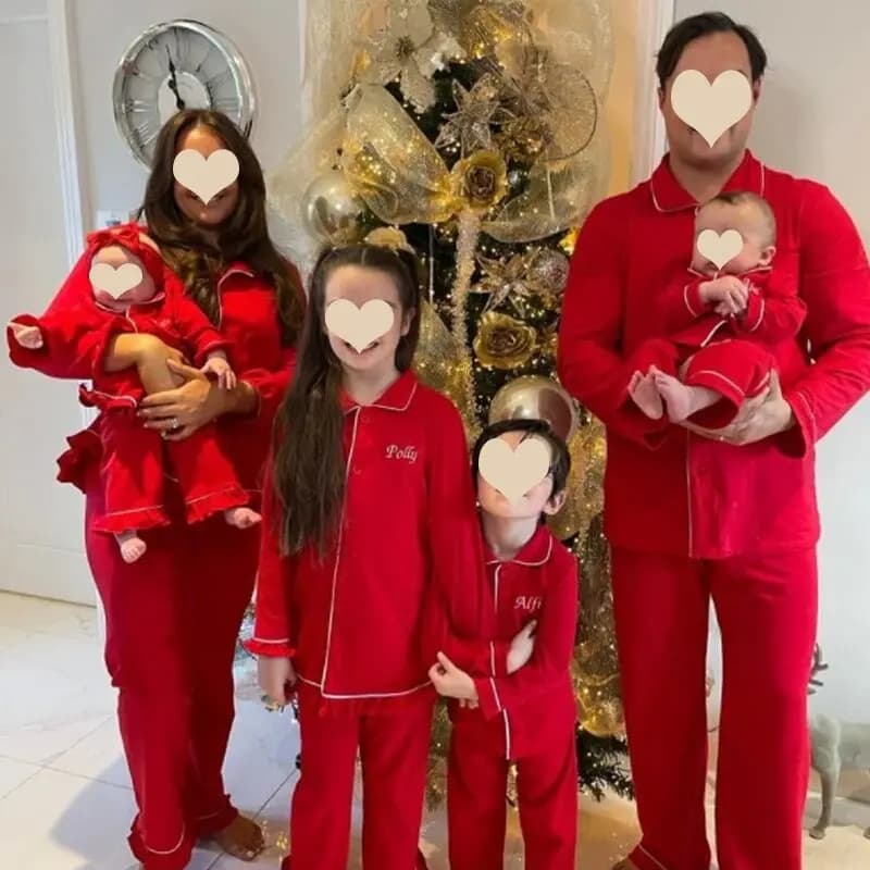 Flannel Kids Boys And Girl Baby Clothes Pajamas Vacation Sibling Look Family Matching Ruffle Pyjamas Sets