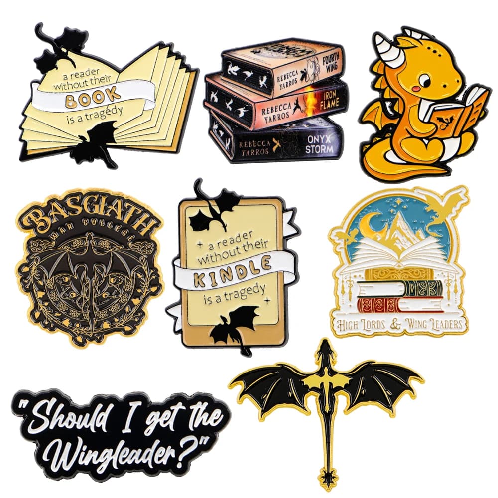 Classic Book Dragon Badges Men Women Lapel Pins for Backpacks Soft Enamel Pins Bags Brooch for Clothes Jewelry Accessories
