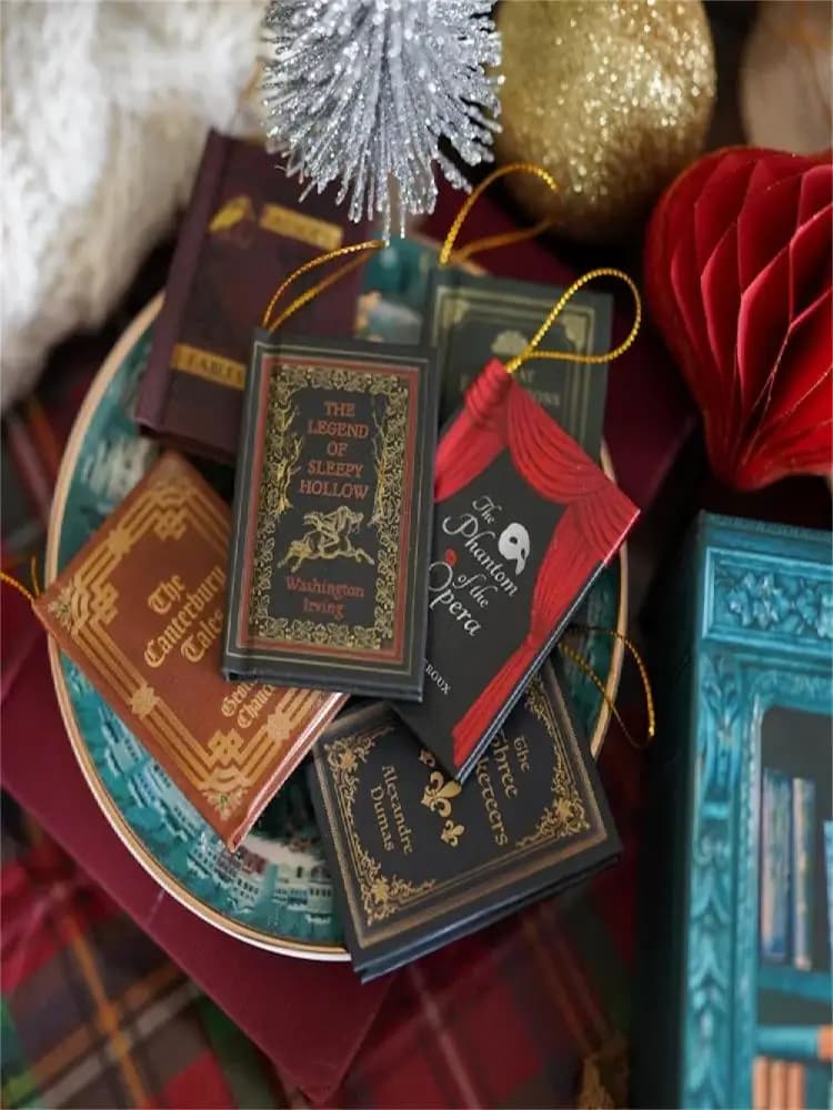 Mini Book Ornament Advent Calendar New Year Bookshelf Christmas Countdown Calendar With 24 Book Halloween Advent Calendar