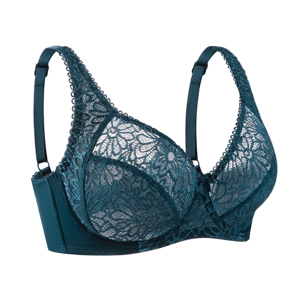 Big Size Bras For Women Lingerie Floral Lace Bra Unpadded Bralette Sexy perspective Bra Underwear Underwire brassiere BH