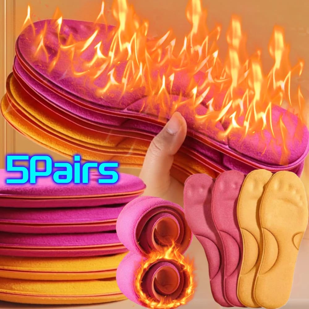 Winter Self Heating Insoles Thermostatic Thermal Insole Massage Memory Foam Arch Support Shoe Pad Heated Pads Winter Men Women