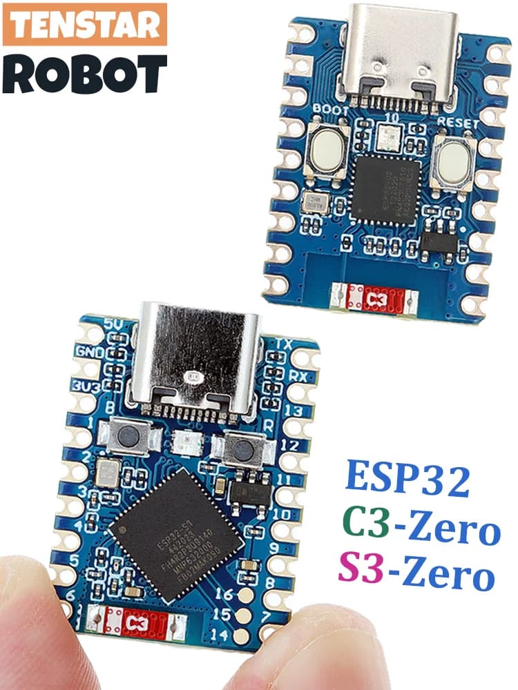 TENSTAR ESP32-S3-Zero ESP32-C3-Zero Mini Development Board WiFi Bluetooth Ultra-small Size ESP32-S3-FH4R2 C3 Supermini
