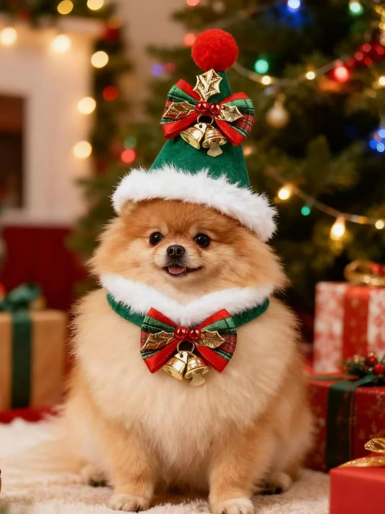 10PCS/Lot Merry Christmas Pet Hat Santa Claus Festival Decoration Accessories Xmas Gift for Dogs and Cats Wholesale All for Pets