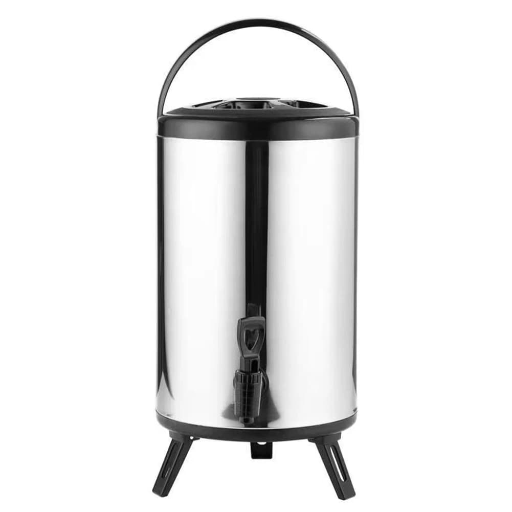 Stainless Steel Insulated Bucket 6/8L with Faucet Beverage Dispenser Milk Tea Buckets for Thermal Insulation Milk Tea Juice Beer