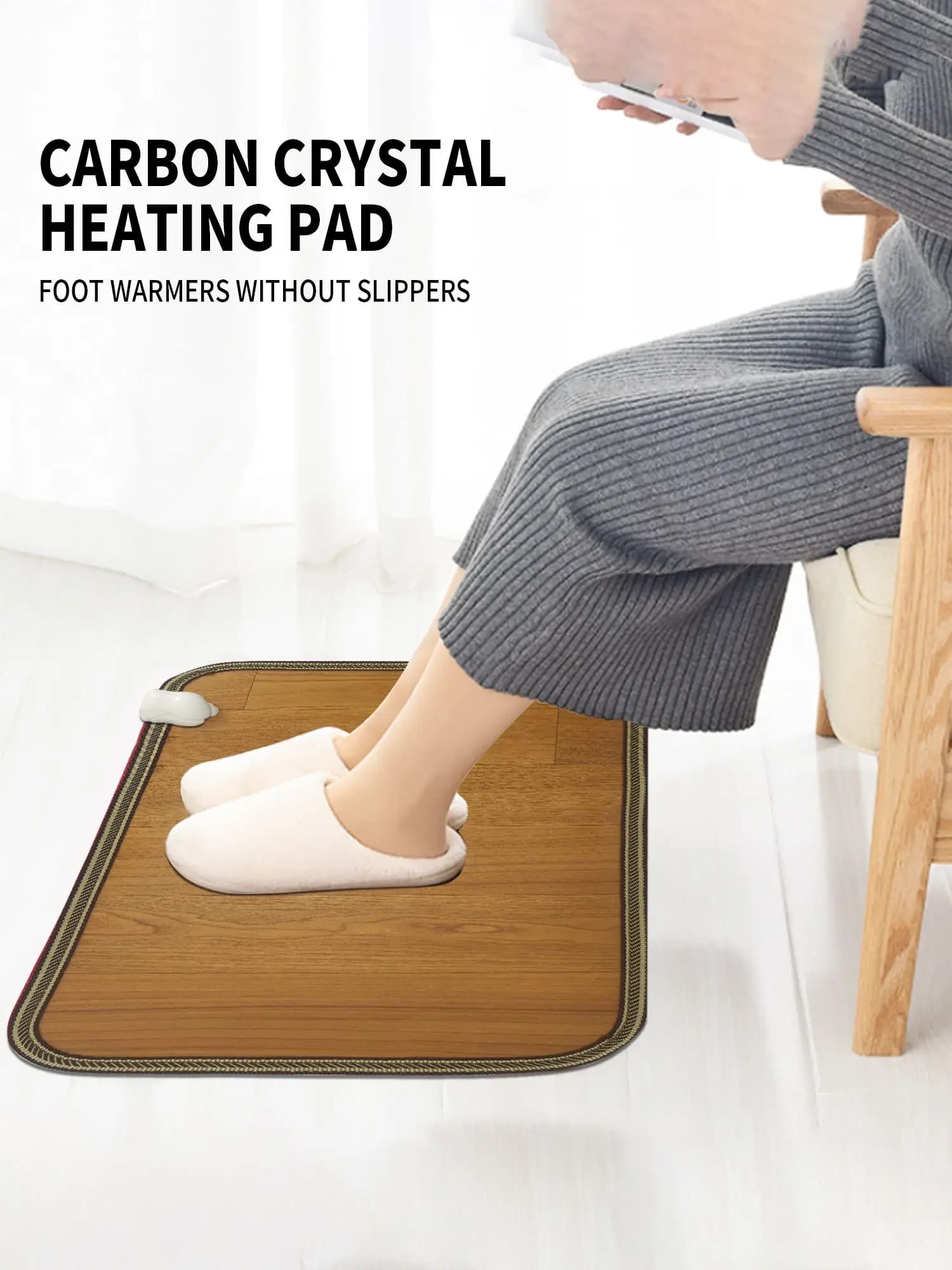 Minco Heat Carbon crystal warm foot pad Warmer Electric Heating Pads Feet Leg Warmer Carpet Thermostat