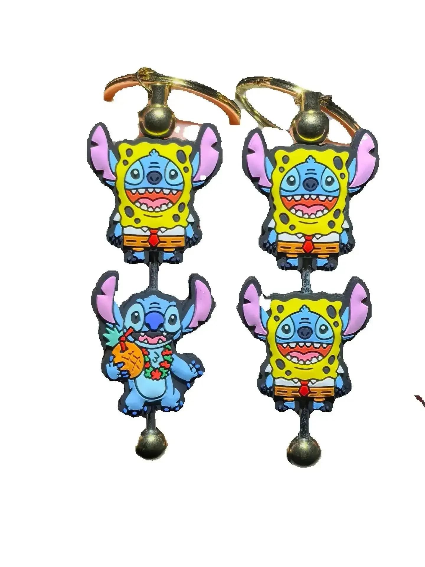 5pcs new movie Stitch Silicone focal Beads For DIY Bead Pen Pacifier Chain Clips Beads children Toys DIY gift