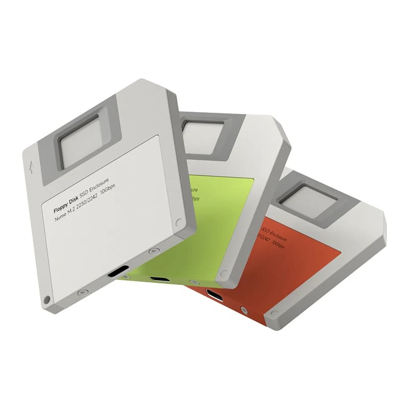 Hagibis 2230 M.2 NVMe SSD Enclosure USB 3.2 Gen 2 to PCI-E M.2 SSD Case 2242 External SSD Floppy Disk for iPhone 17 Pro Laptops