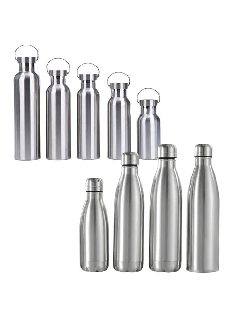 Stainless Steel Water Bottle 1 Liter Free Shipping Items, Drink Bottle for Sport Travel Cups,  500 750 1000ml Water Bottles