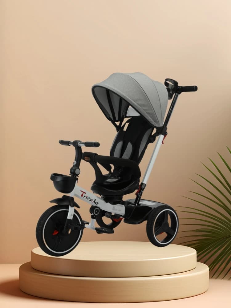 Ubravoo Baby Stroller Tricycle Ride Bike , 5-in-1, Adjustable Canopy, Sitting & Lying,Celerity Disassembly & Assembly,1-5 Years
