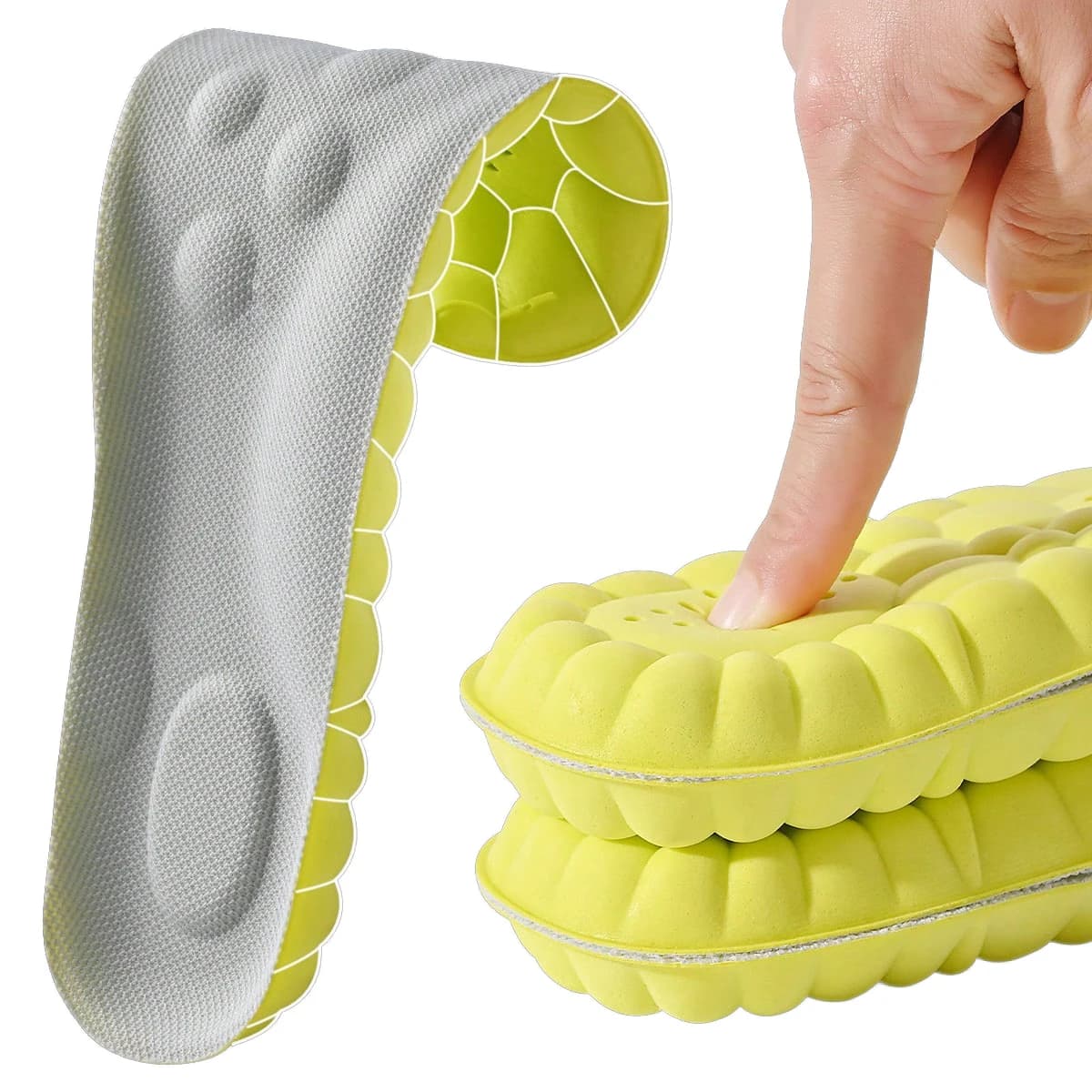 1Pair/2Pairs/4Pairs High Elasticity Latex Sport Insoles Soft Shoe Pads Arch Support Orthotic Insoles Breathable Deodorant Insole