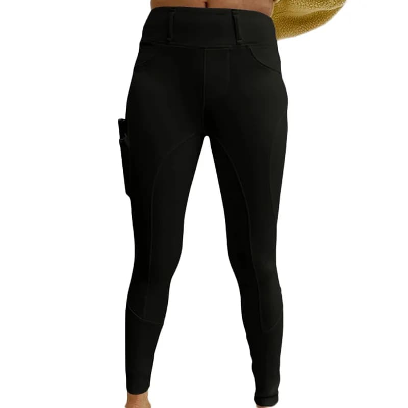 Autumn Thin Fleece Equestrian Breeches Women Horse Riding Leggings Silicone Warm Plush Riding Pants Non-Slip Training Tights