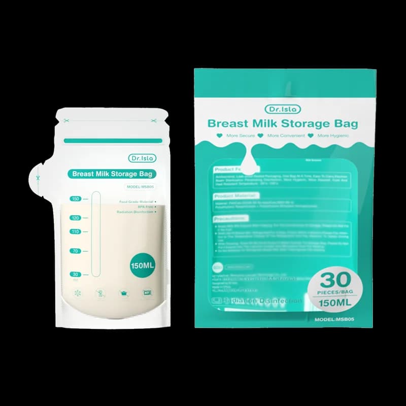 MAMIJOY 30Pcs Breast Milk Storage Bag Disposable 150ml Capacity Frozen Milk Storage Bag BPA Free
