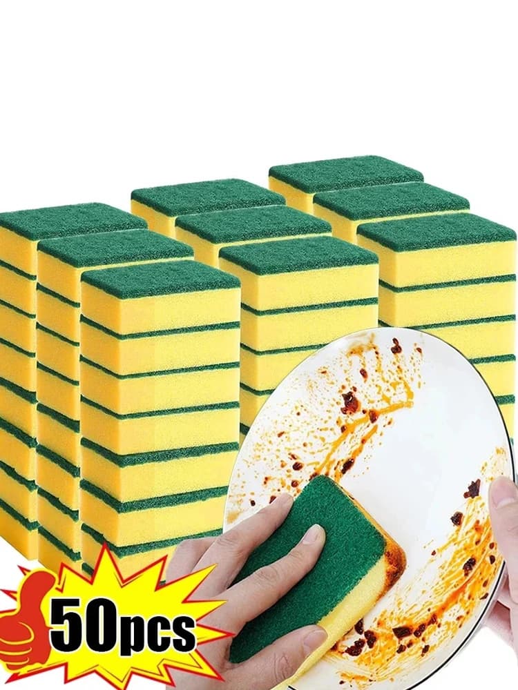 Highly Absorbent Double-Sided Sponge Magic Cleaning Pot Rust Sponge Cleaning Brush Kitchen Cleaning Tool