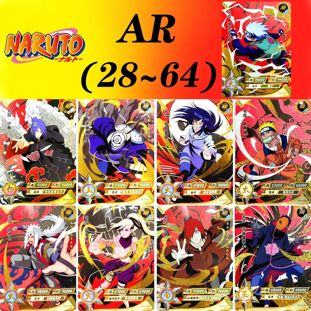 KAYOU AR card 28~64 series NARUTO Senju Tobirama Konan Bronzing rare texture Collection card Christmas birthday gift Game toys