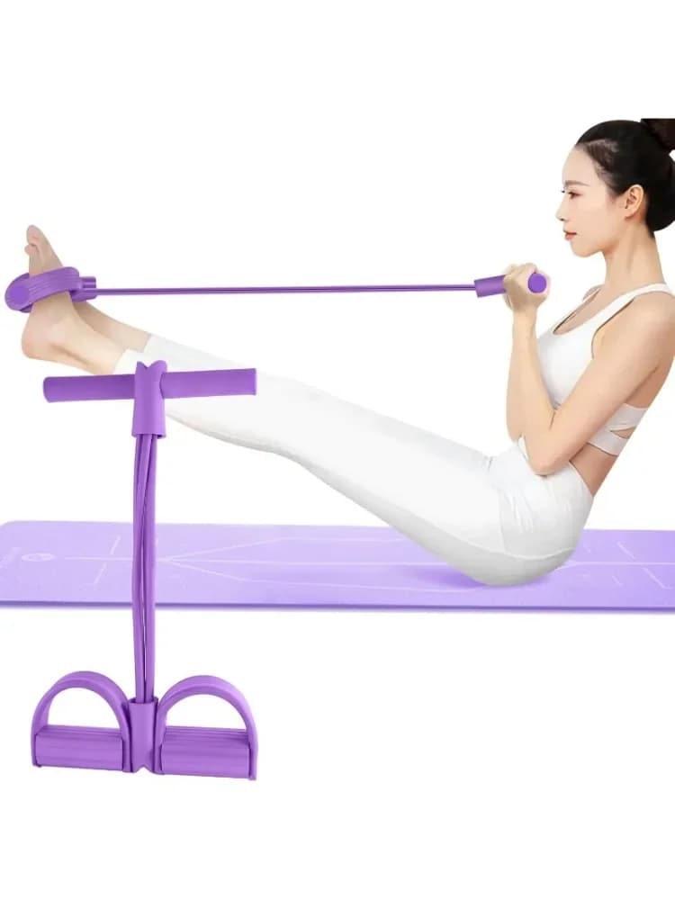 4-Level Resistance Band Tensioner with Non-Slip Handles - Home Fitness Equipment for Abdominal Muscle Training Yoga Abdominal