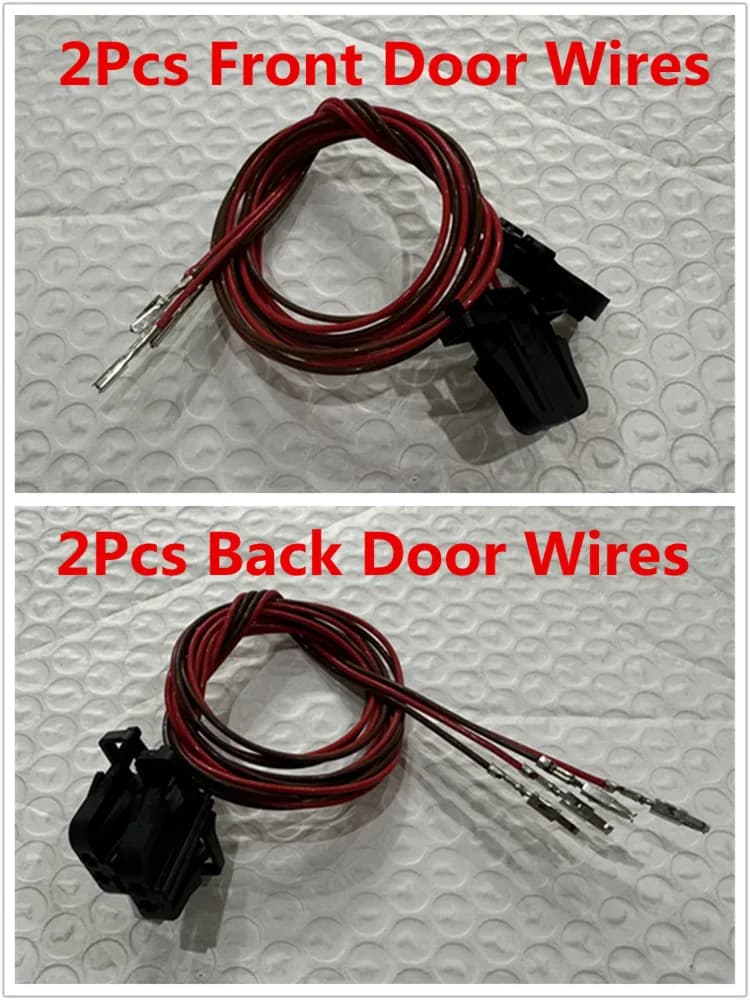 2PCS Front Back Car Door Light Cable Wires Connector Harness Plug For Volkswagen VW Golf 5 6 7 Jetta MK5 MK6 MK7 T-ROC Tiguan 1