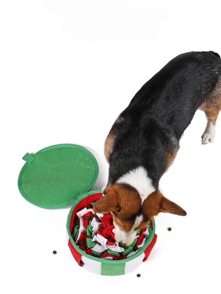 Dog Sniffing Mat Slow Food Box Hidden Food Puzzle Stress Relieving Toy Dogs Stress Release Training Carpet Pet Christmas Gift