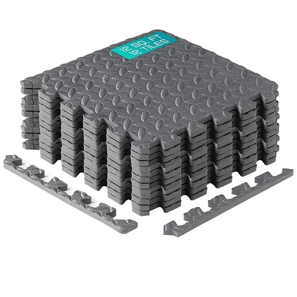 4~20Pcs Puzzle Fitness Mat, Eva Interlocking Foam Floor Tiles for Home Gym, Home Gym Equipment Mat, Non-Slip Floor Mat for Kids