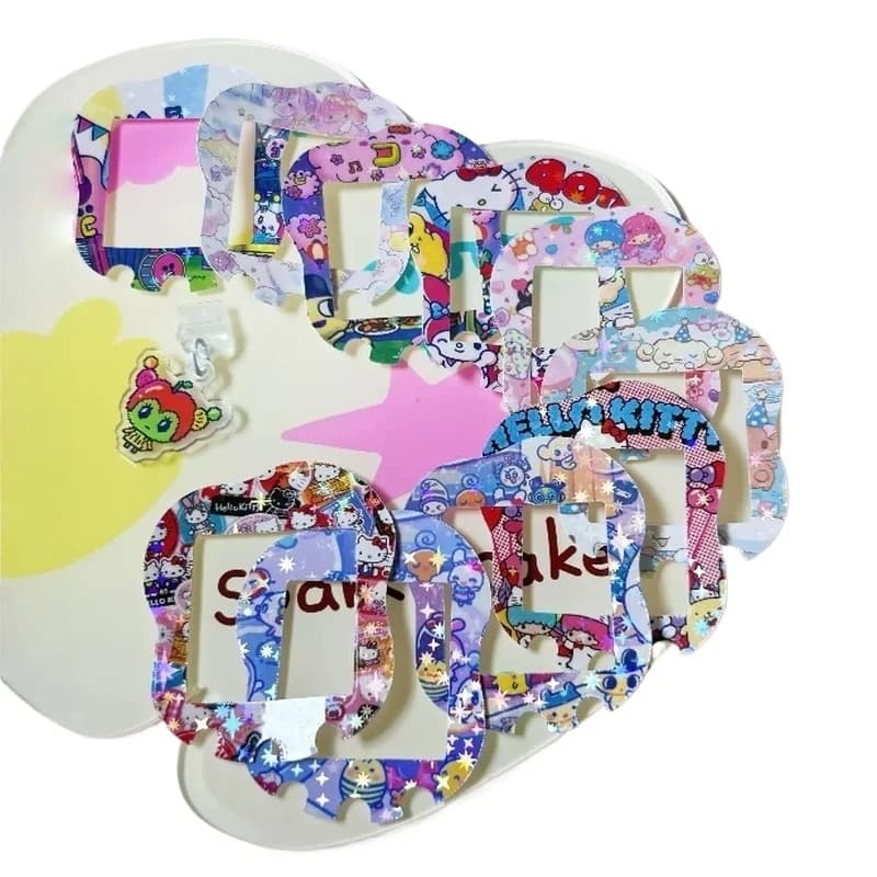 In Stock Tamagotchi Uni Panel Paper Cute Pattern Non-Adhesive Design Decorative Accessory Nostalgic Electronic Pet Decorate Gift