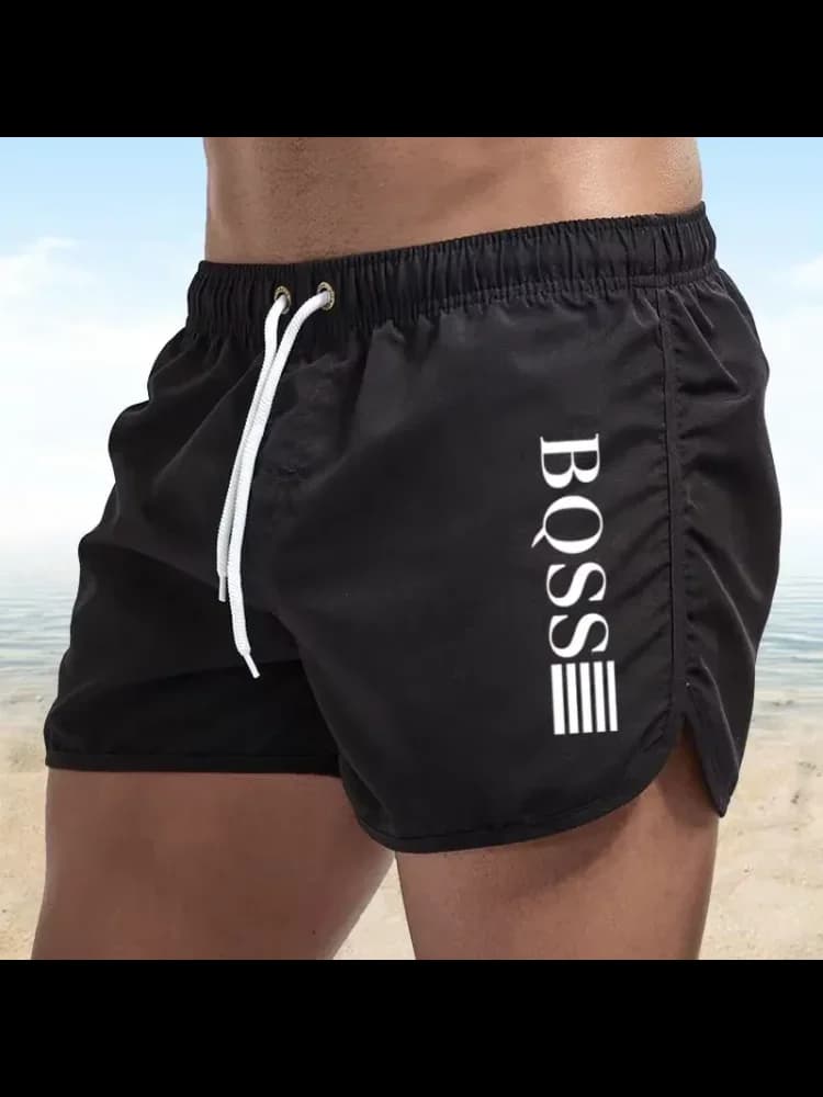 Summer Shorts Men Fast Drying Swim Shorts Breathable Net Fast Drying Surf Beach Pants Men's Fitness Pants Elastic Waist Shorts