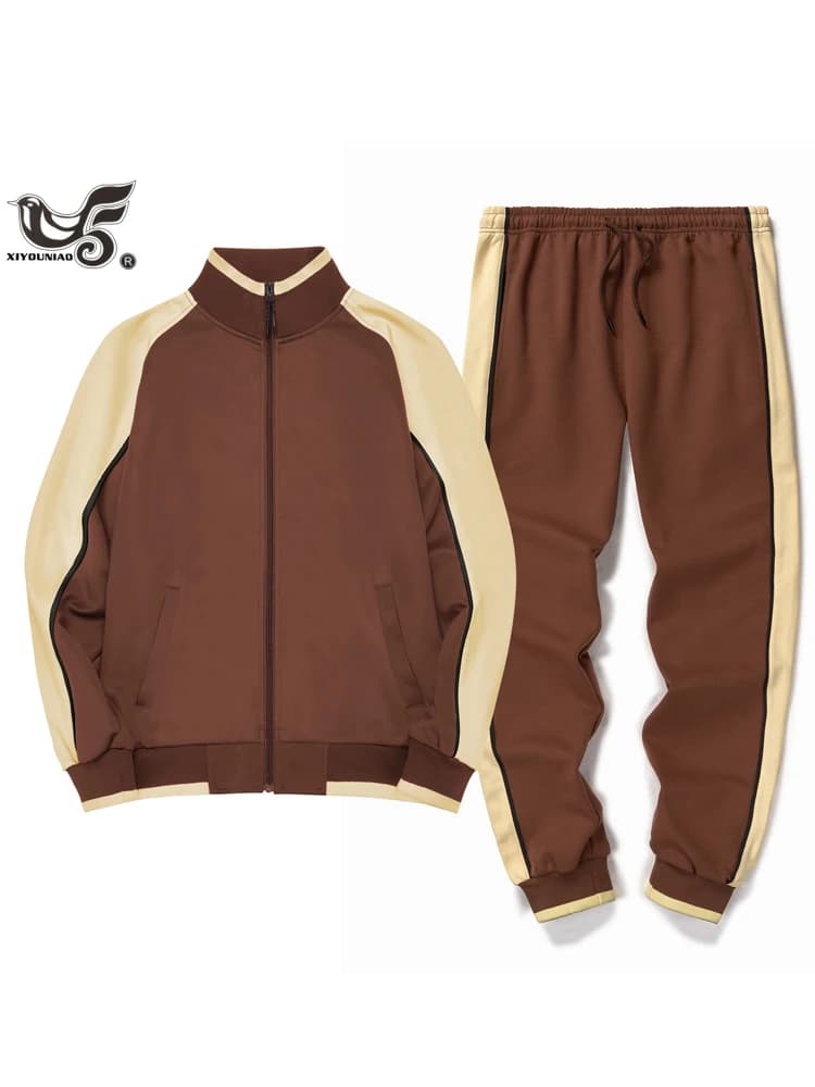 Men's Sets Autumn Long Sleeve Hoodie Running Sportswear Tracksuit Men's Two Piece Sports Suits Casual Outdoor Training clothes