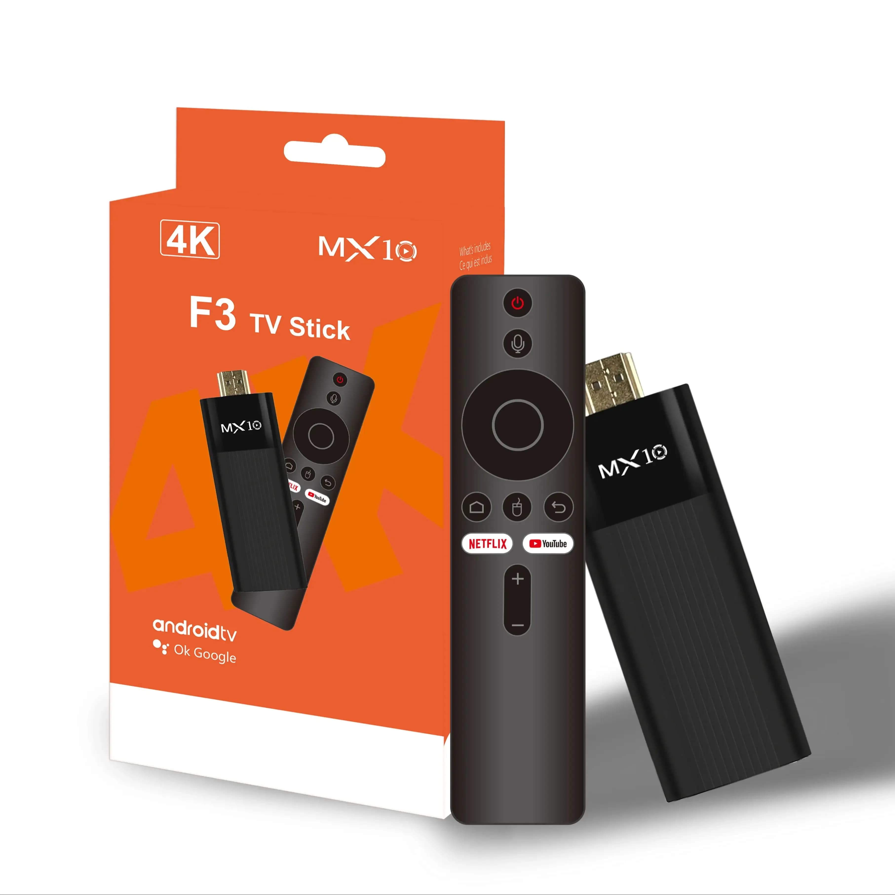 MX10-F3 Stick New Android13.0 2GB 16GB Allwinner H313 Good price Mini Wifi BT 1080P 4K TV 2G+16G TV stick box