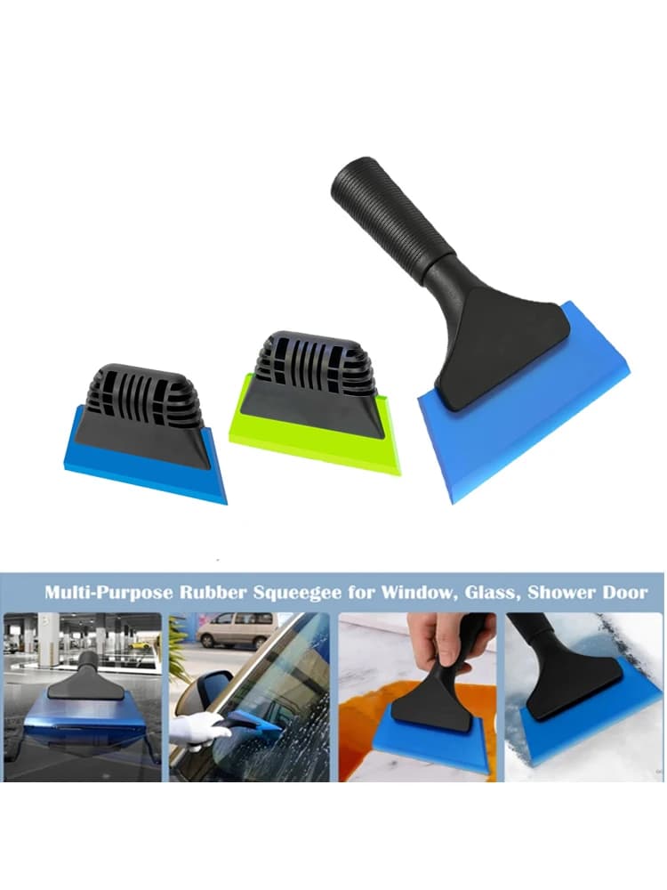 Rubber Squeegee Car Window Tint Squeegee Non-Slip Handle Scraper for Windshield Cleaning Vinyl Wrap Household Shower