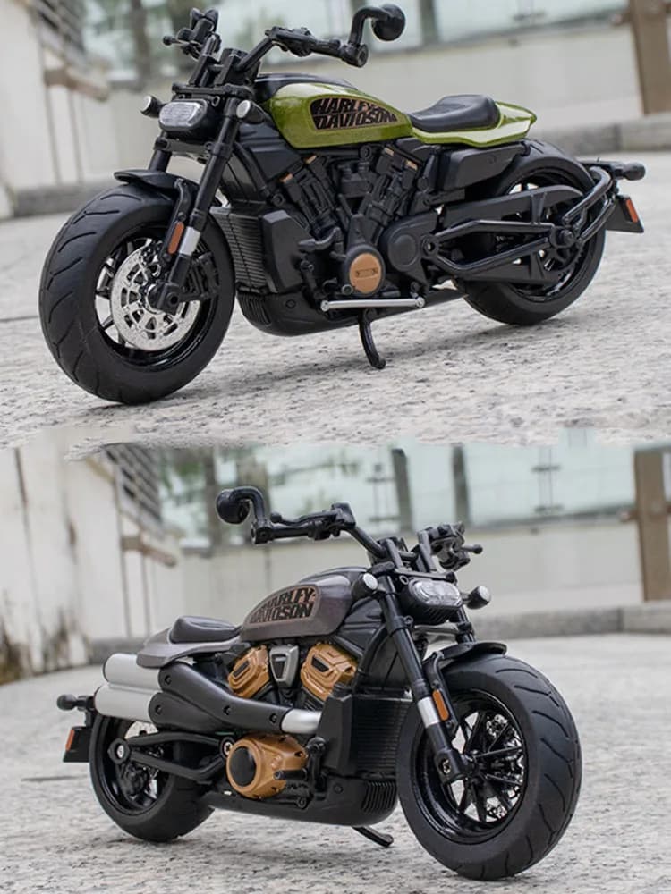 1:12 Sportster Model Toy Motorcycles Alloy Diecast Nijia ZX-6R Motorbikes Sound Light Shock Absorption Rubber Tires Kids Gift