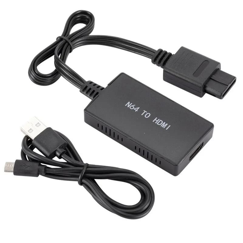 GRWIBEOU HDMI-compatible Adapter Cable N64 to HDMI-compatible Adapter 720P/1080P N64 HD Switch Converter For N64/SNES/GameCube