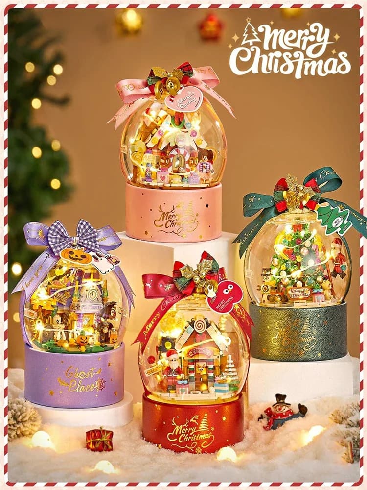 LOZ NEW ARRIVE  Architecture Merry Christmas House Tree Deer 3D Mini Blocks Bricks Building Toys for Children  1306
