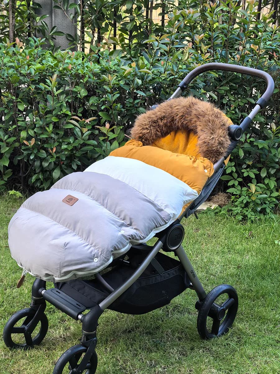 0-36 Months Baby Stroller Footmuff Winter Baby Warm Outside Travel Fashion Yellow White Grey Patchwork Universal Pram Accessory