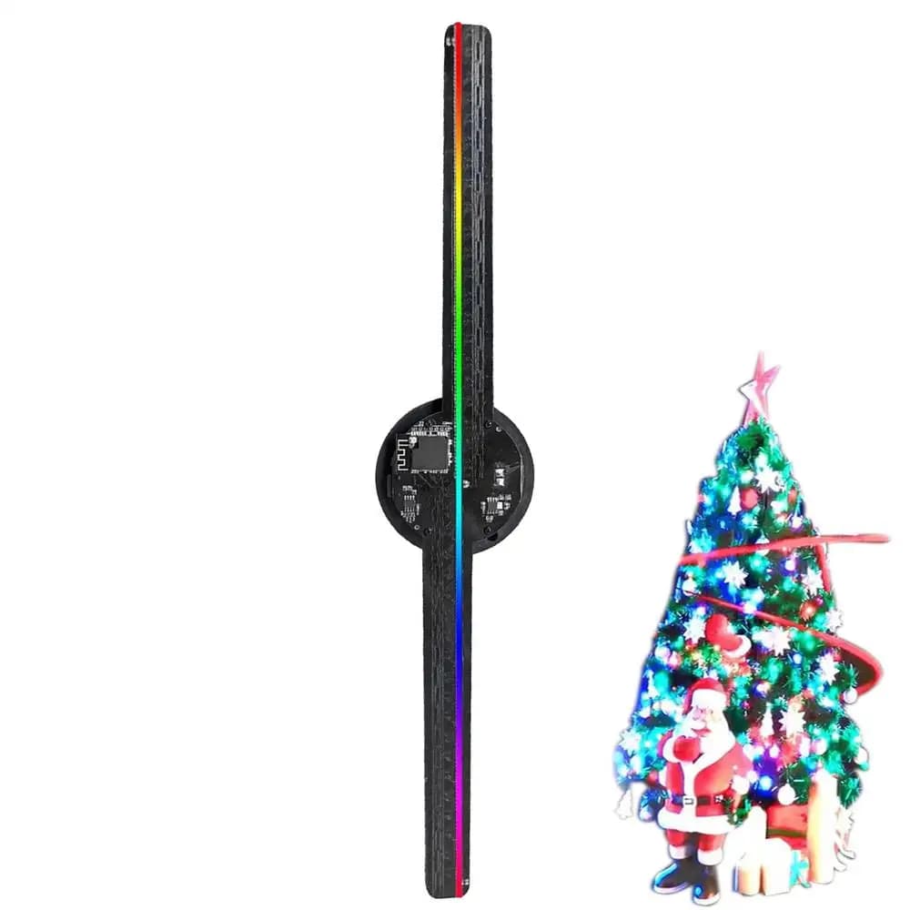 Hologram Fan Projector 16.5in 3D Holographic Fans with 244 LED Lights 2000x224 Resolution Holiday Projector Image Video