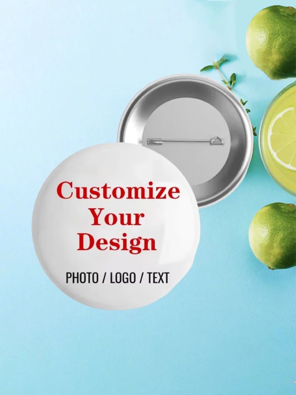 Customized Personalized Tinplate Enamel Pins Creativity Printed Pictures Text Metal Lapel Badges Brooches Jewelry Gift Wholesale