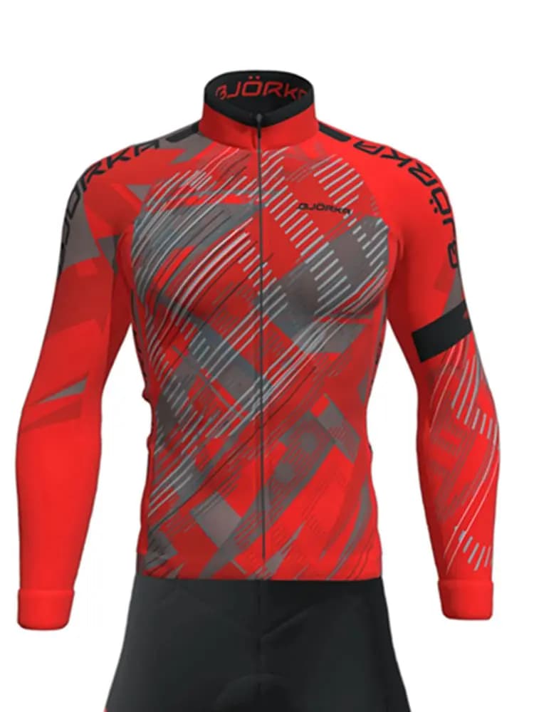 Winter BJORKA Cycling Long Sleeve Jackets 3 Rear Pockets Thermal Fleece Warm Jerseys Chaqueta Ciclismo Hombre Bike Uniform Tops