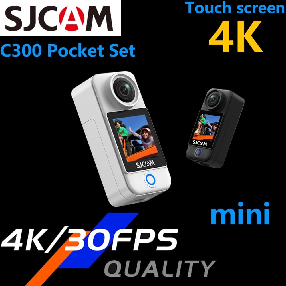 SJCAM C300 Pocket Mini Travel Action Camera 1/2.8" CMOS Sensor Vlog Combo 4K 30FPS Video 30M Waterproof Set Motorcycle Sport Cam
