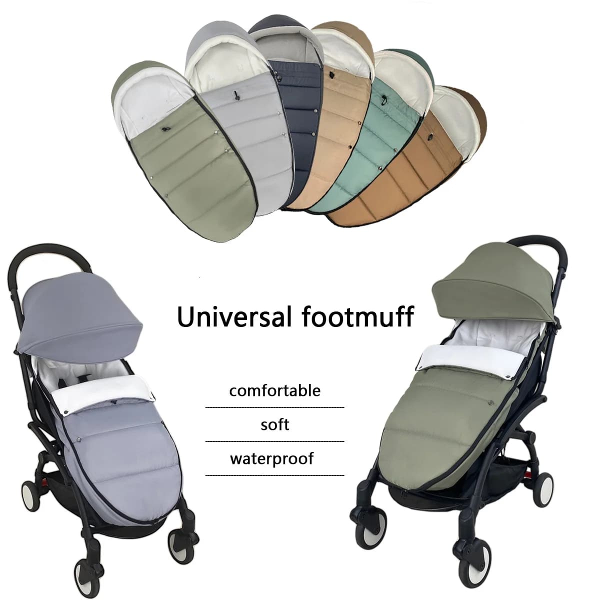 Universal 6-36M Pushchairs Footmuff Compatible with Babyzen YOYO, YOYO2 Warm Waterproof Sock Baby Stroller Accessories