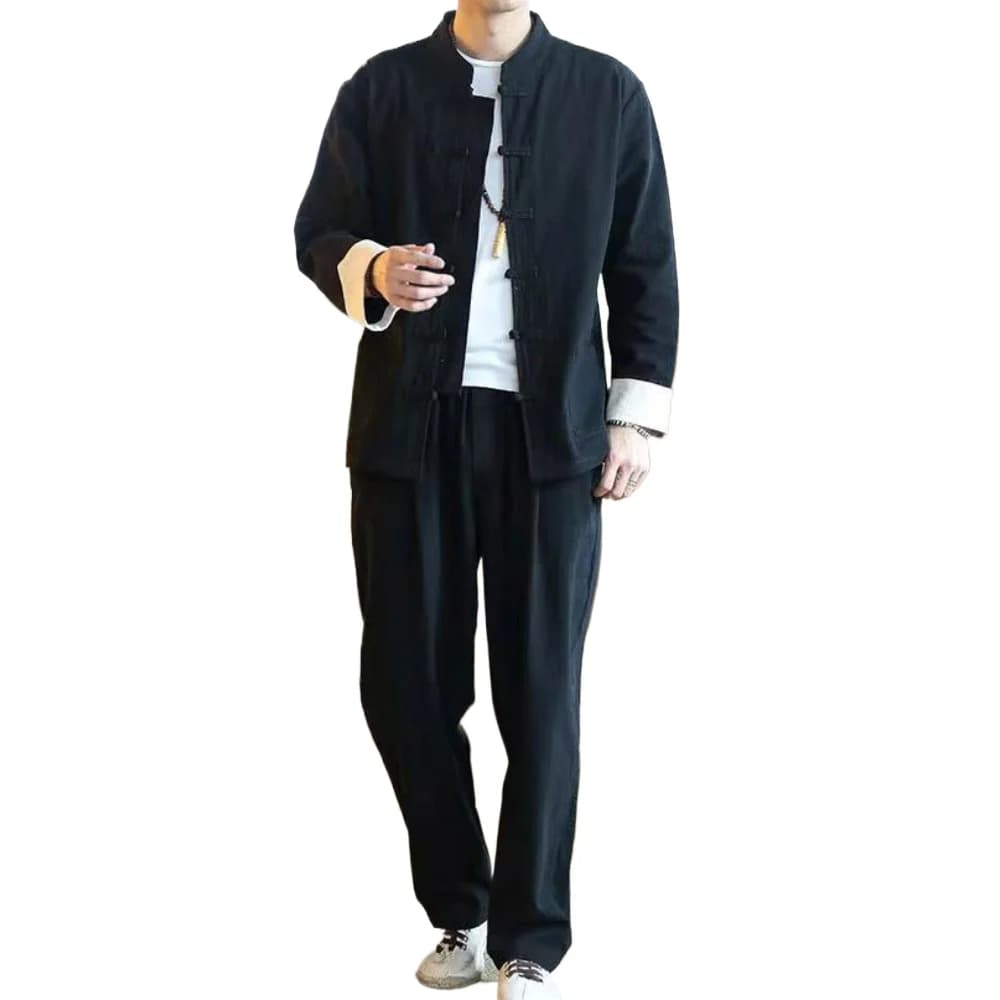 China Clothes Suit Traditional Chinese Clothing Man Mandarin Old Chinese Outfits Asian East Pants Sets