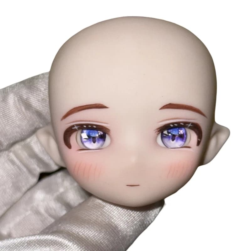 New Anime Face Doll Head with Handmade Makeup Cute 1/6 BJD Doll Accessories Open Head for Girls DIY Holiday Gifts Dress Up Toys