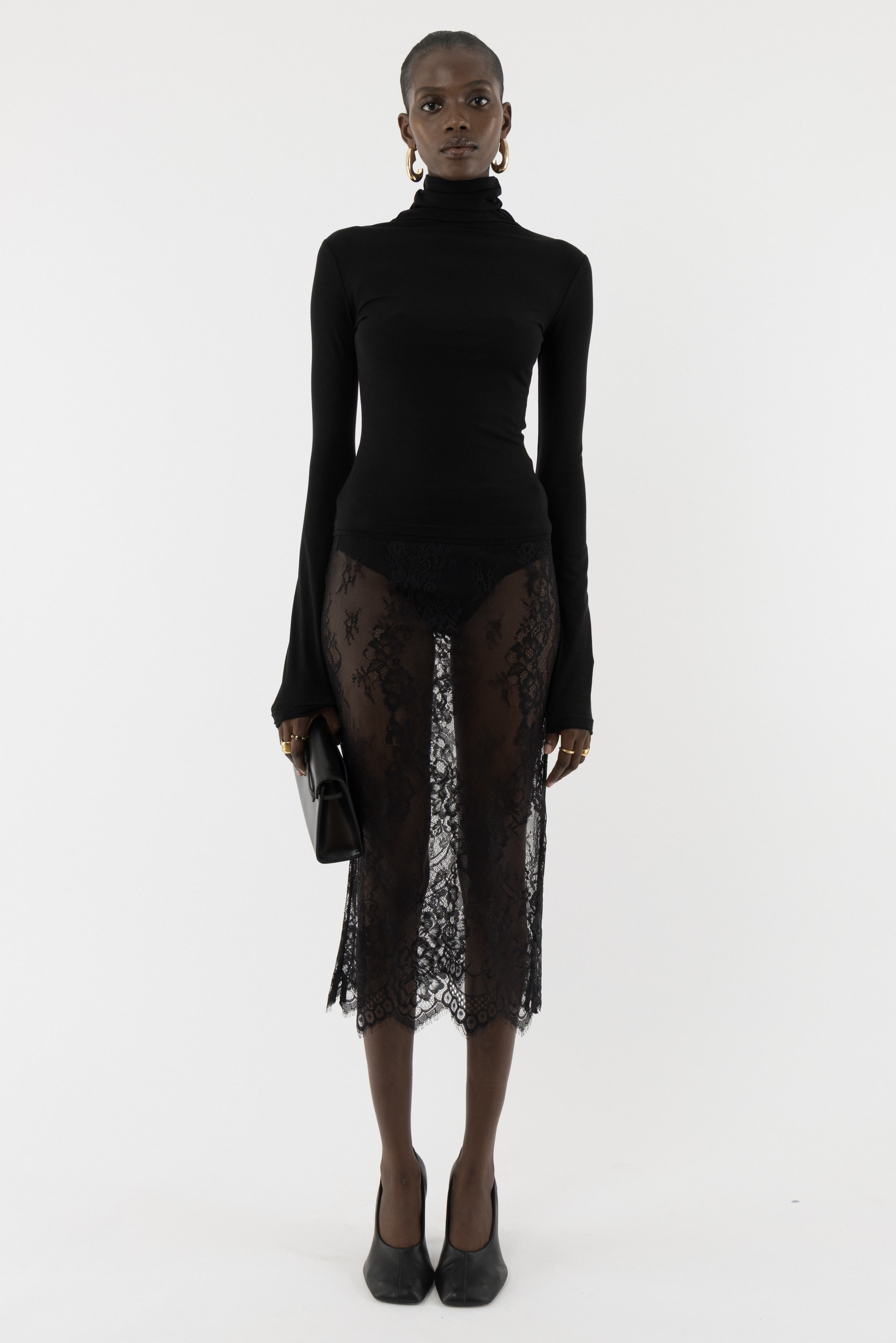 Lace Midi Skirt