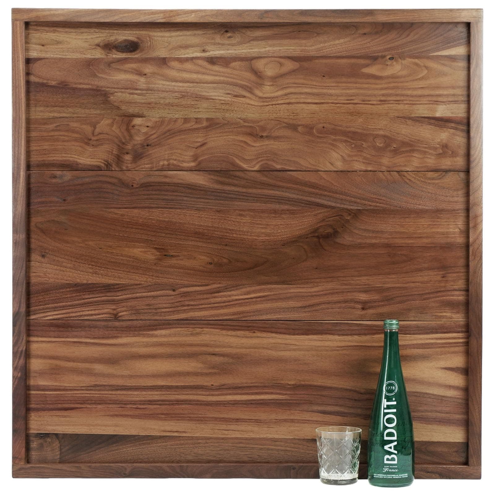 Large Walnut Ottoman Tray - Brown 81.3 x 81.3 cm