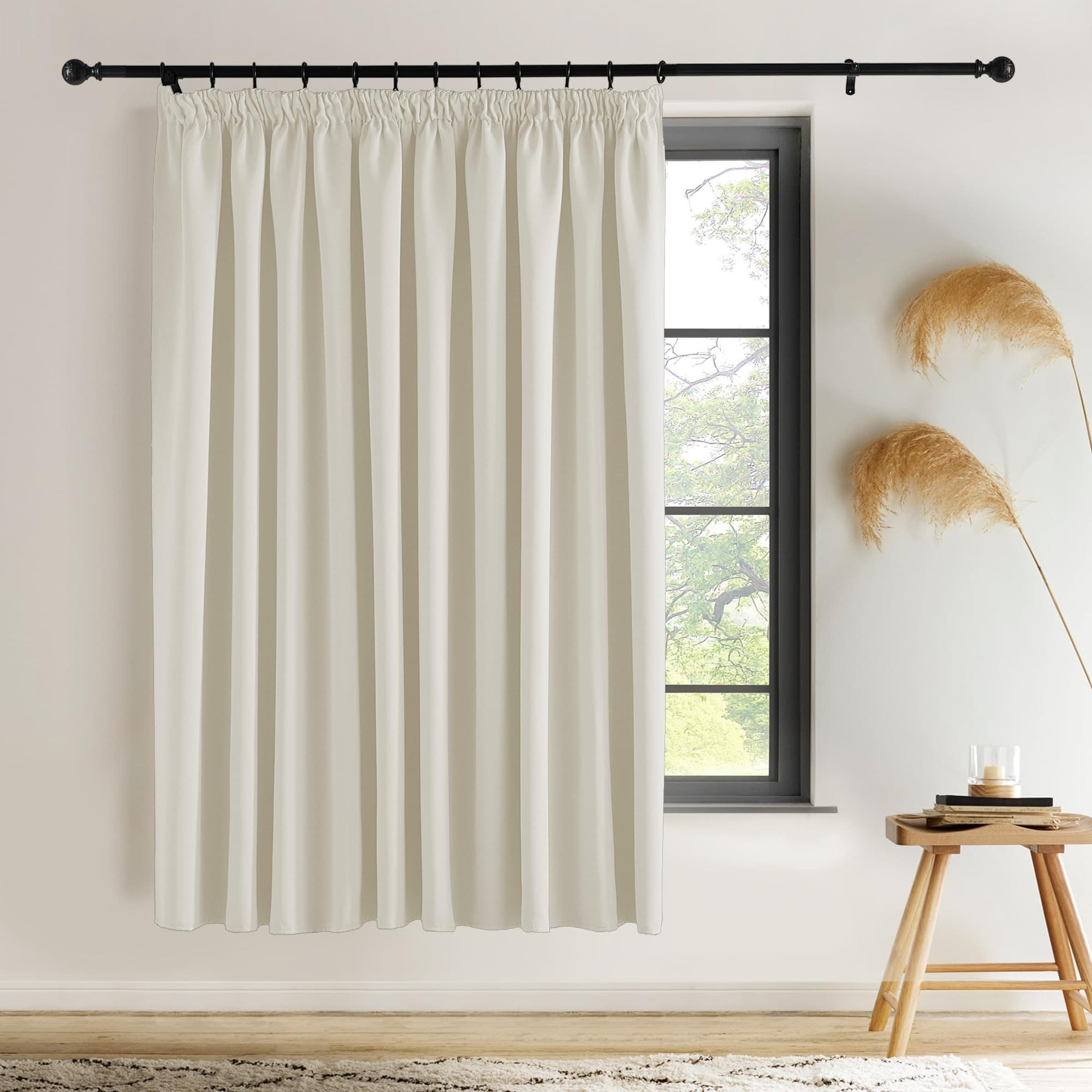 Thermal Room Divider Curtain - Light Beige W118 x L69