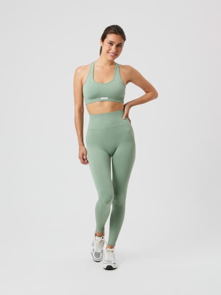 Björn Borg Studio Seamless Ribbed Tights Green, XS