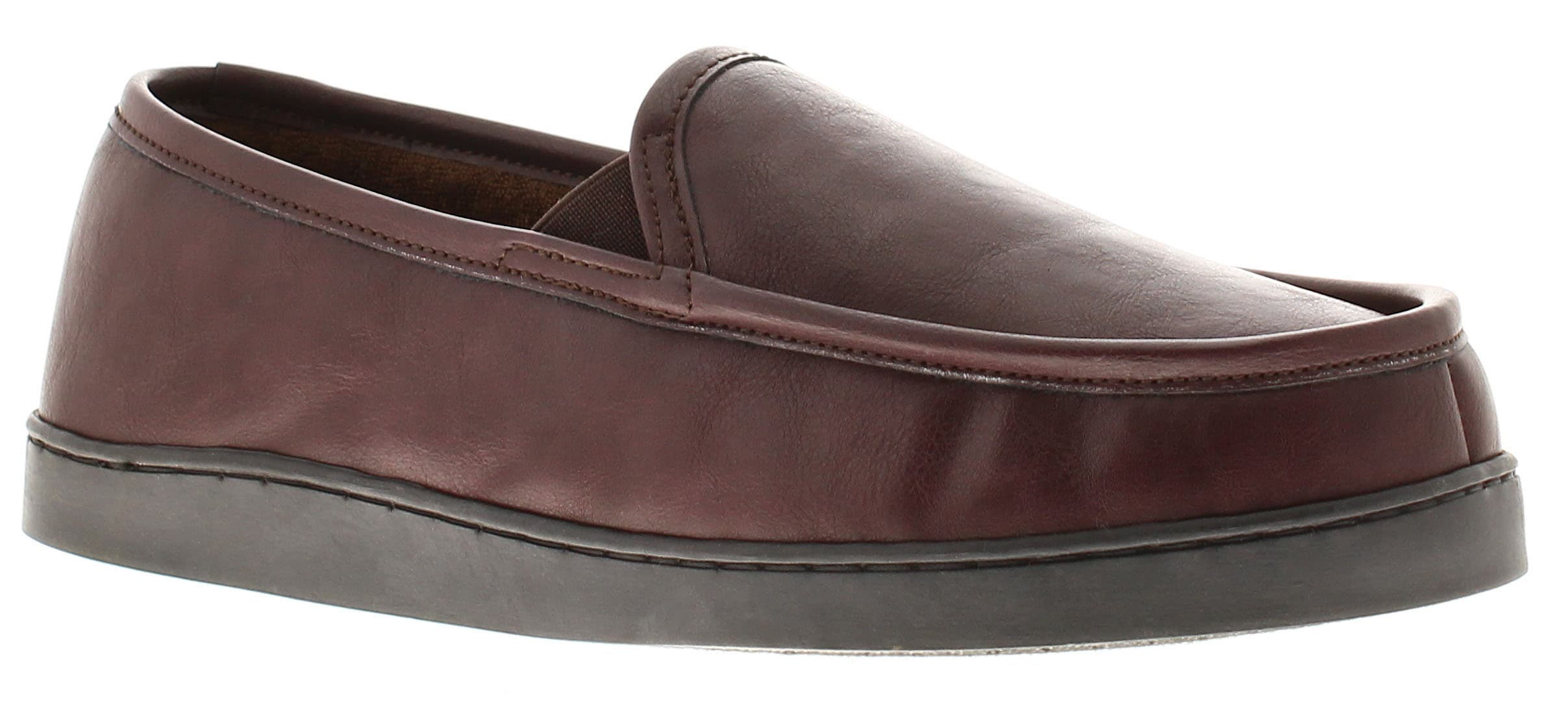 Oakdale Stuart Mens Moccasin & Full Slippers Brown, 8