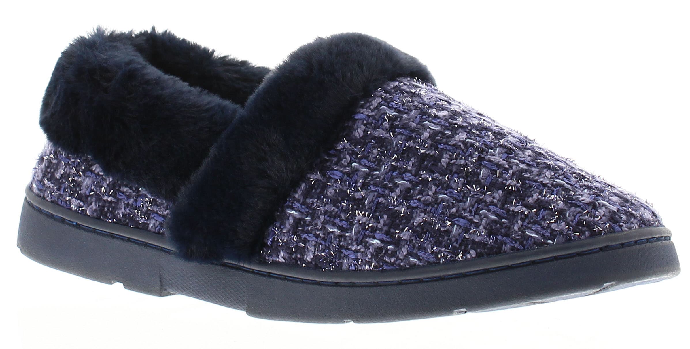 Strollers Avon Womens Fluffy Slippers Navy, Blue, 8